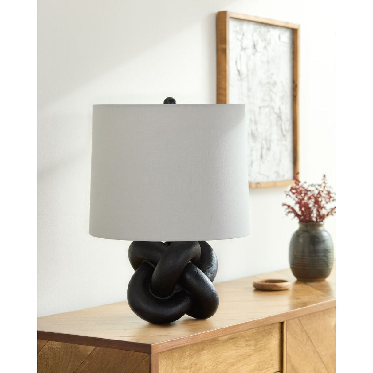 Modern European furniture - Knotted Base Accent Table Lamp - www.oroa.com