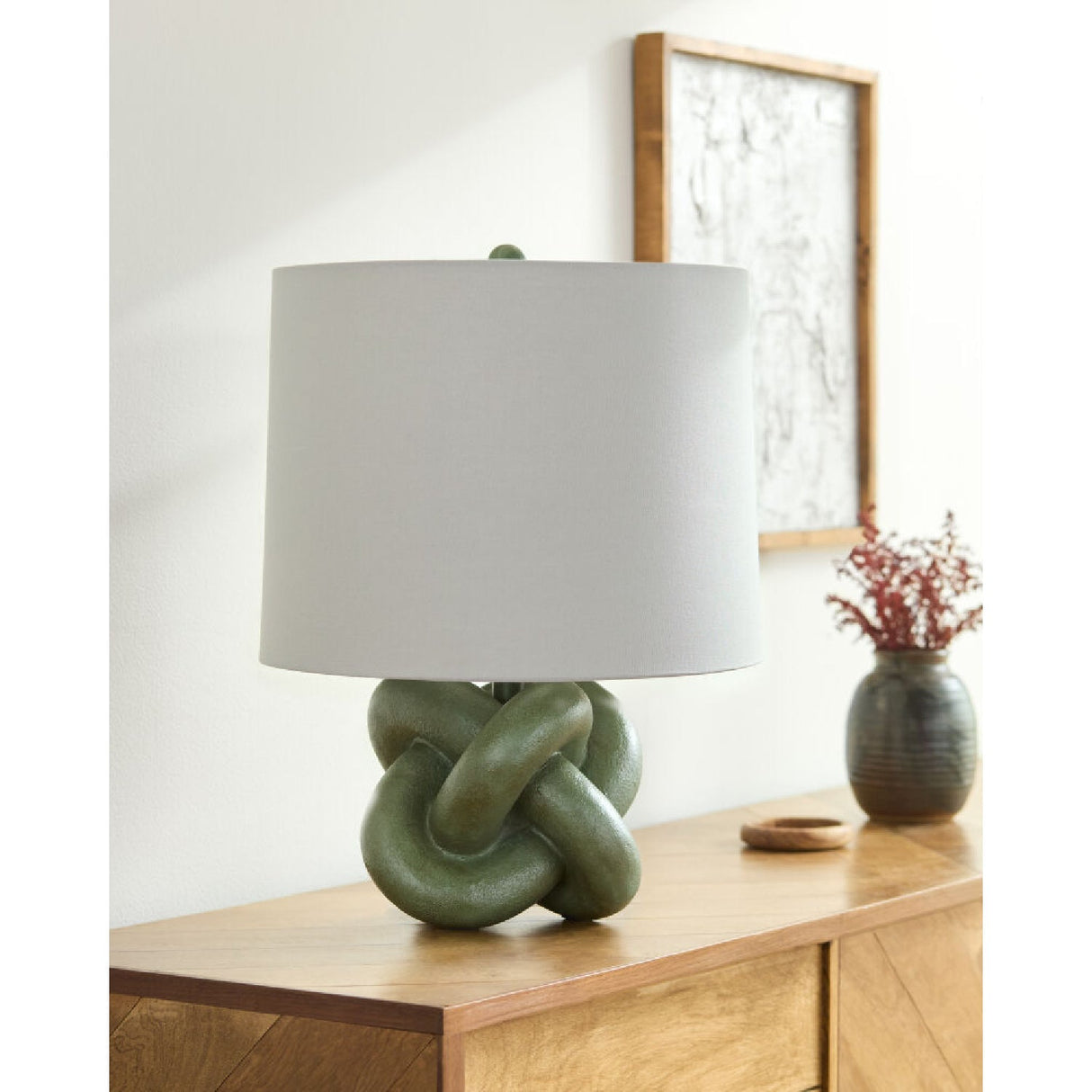 Modern European furniture - Knotted Base Accent Table Lamp - www.oroa.com