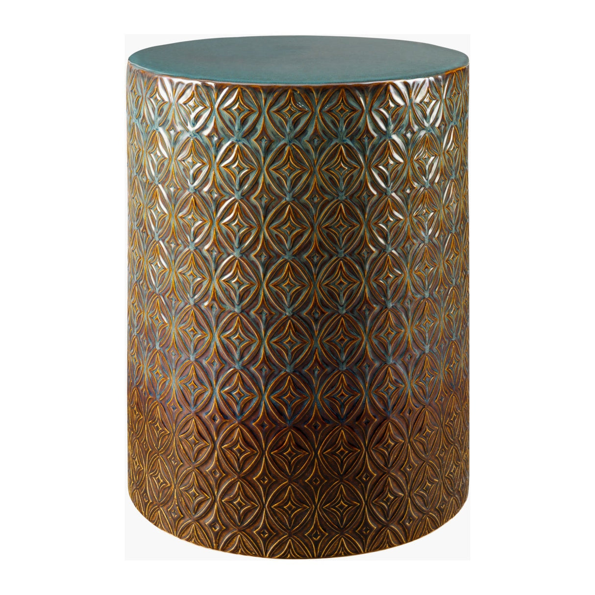 Modern European furniture - Carved Pattern Ceramic Garden Stool - www.oroa.com