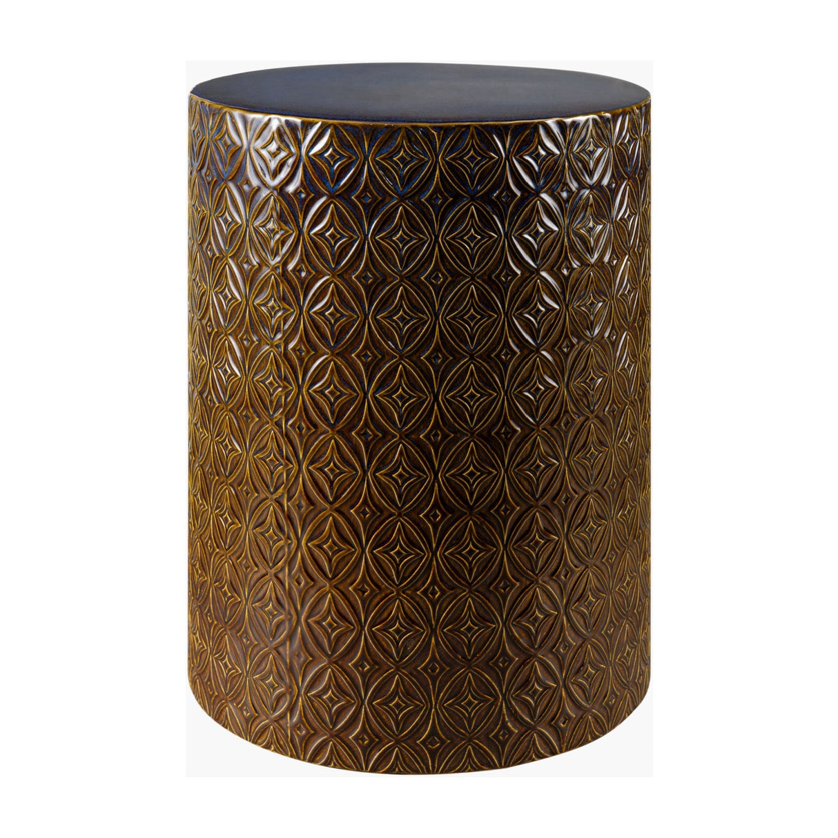 Modern European furniture - Carved Pattern Ceramic Garden Stool - www.oroa.com