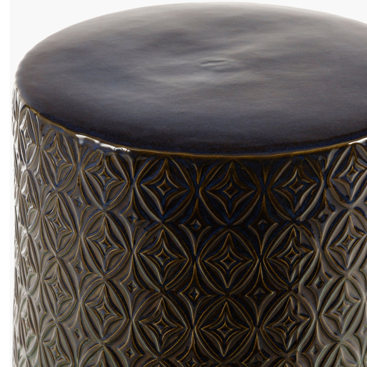Modern European furniture - Carved Pattern Ceramic Garden Stool - www.oroa.com