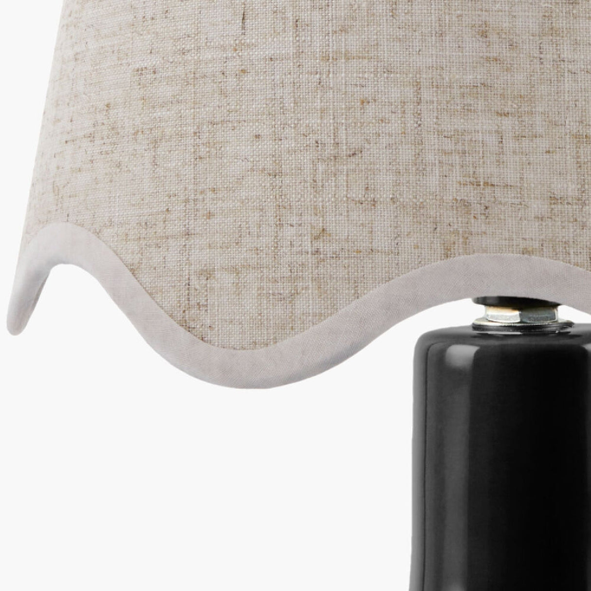 Modern European furniture - Wavy-Edge Rattan Ceramic Table Lamp - www.oroa.com