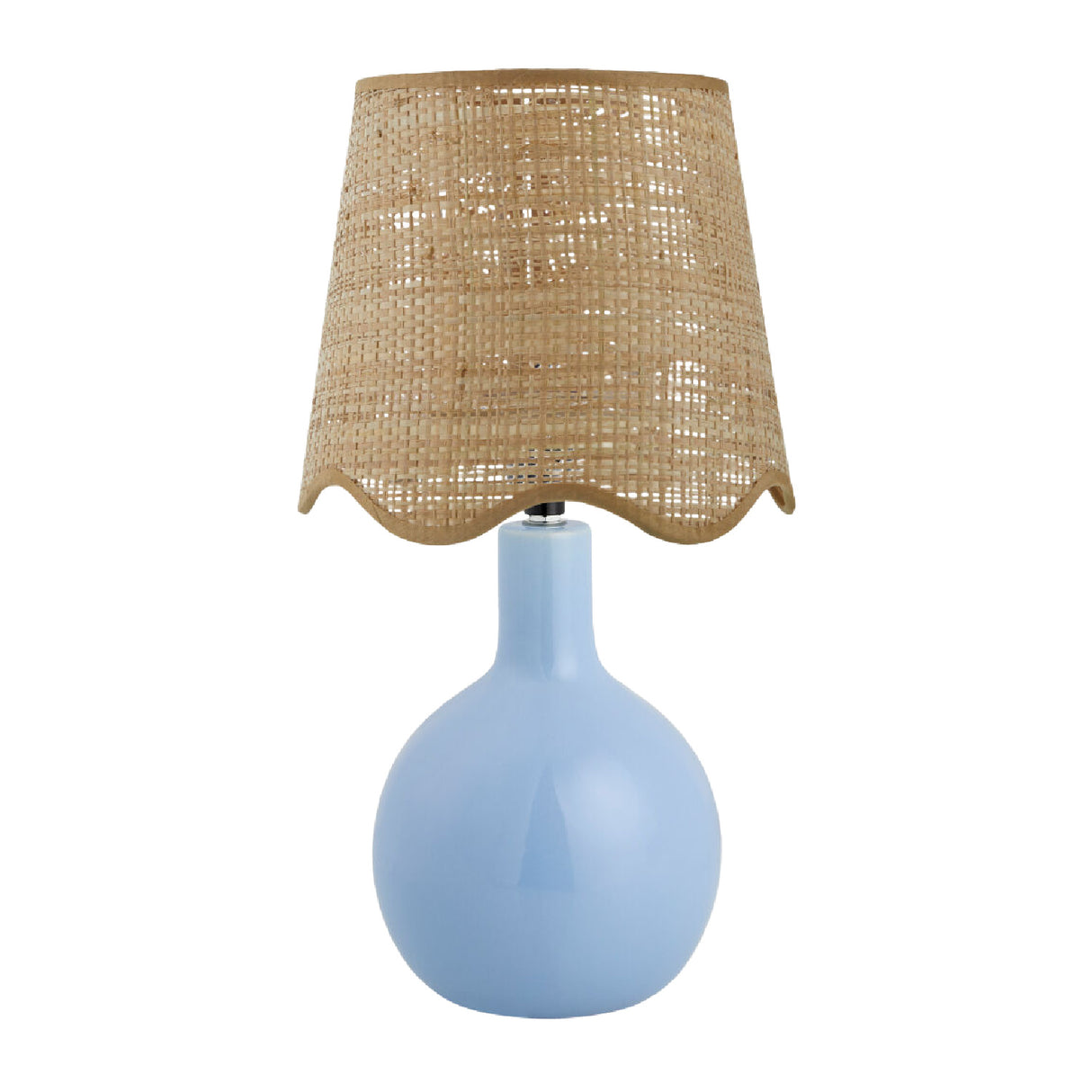 Modern European furniture - Wavy-Edge Rattan Ceramic Table Lamp - www.oroa.com | Oroa.com