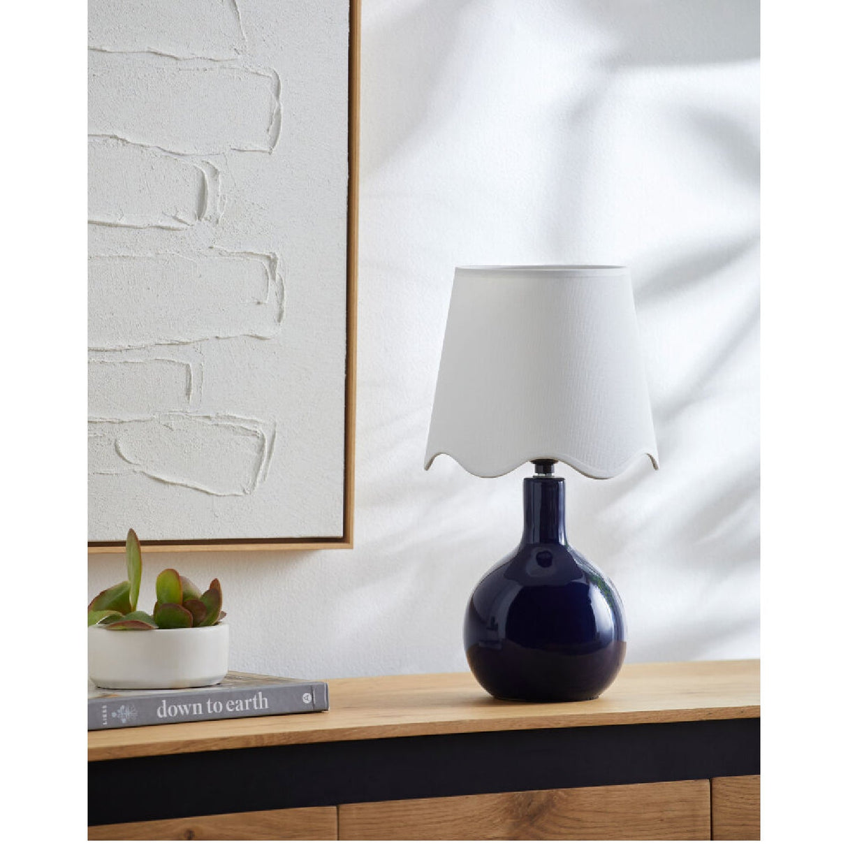 Modern European furniture - Wavy-Edge Rattan Ceramic Table Lamp - www.oroa.com