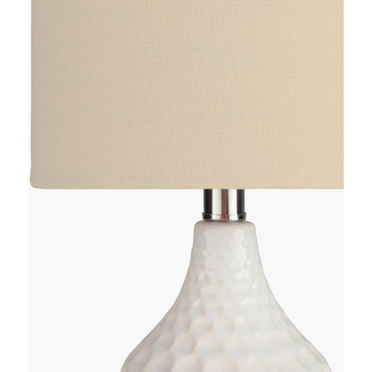 Modern European furniture - Ivory Linen Ceramic Table Lamp - www.oroa.com
