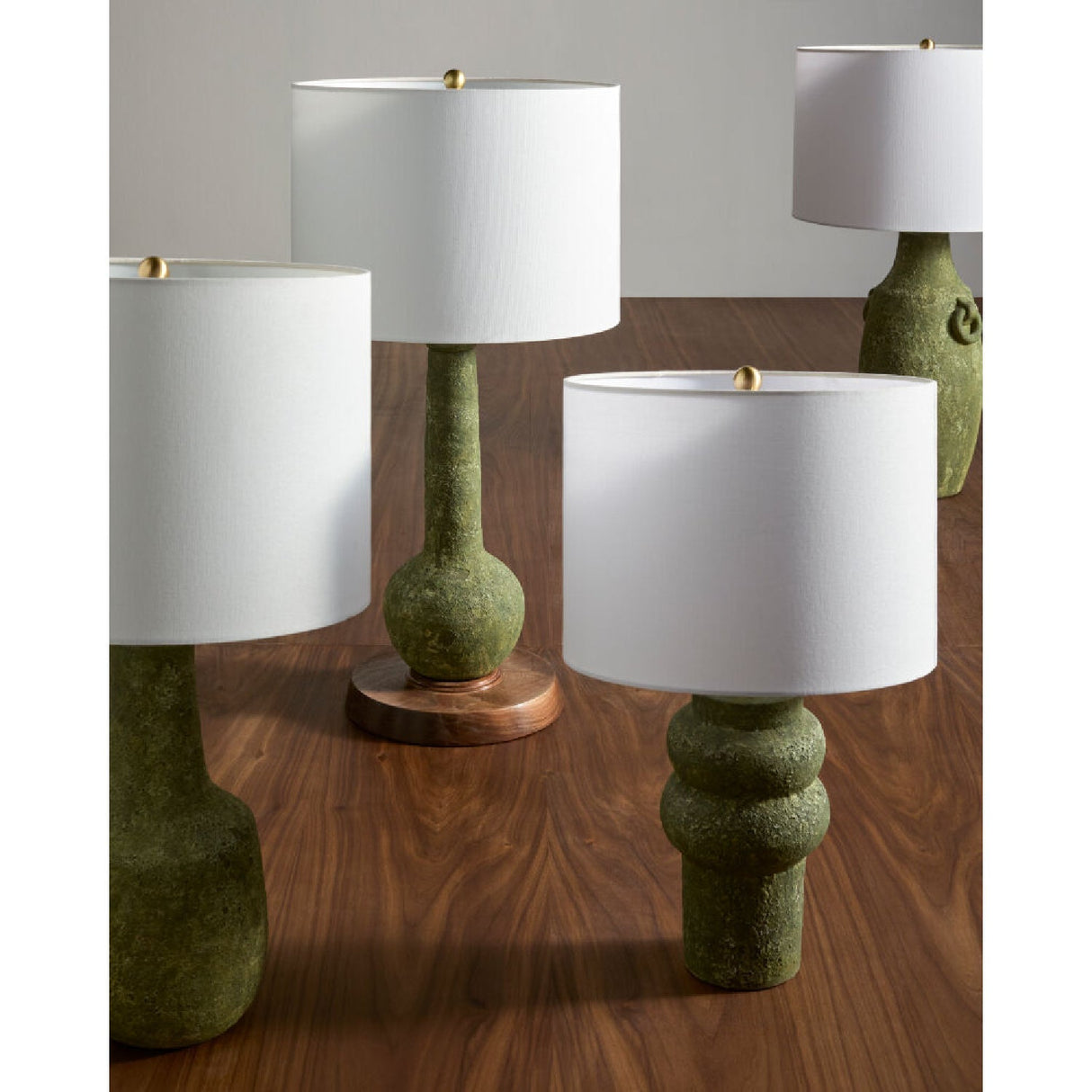 Modern European furniture - Rustic Green Ceramic Table Lamp - www.oroa.com