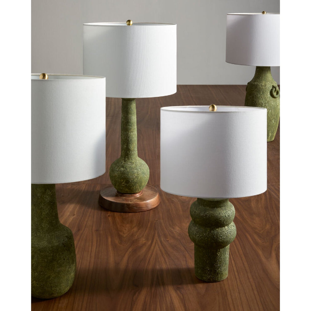 Modern European furniture - Rustic Green Ceramic Table Lamp - www.oroa.com