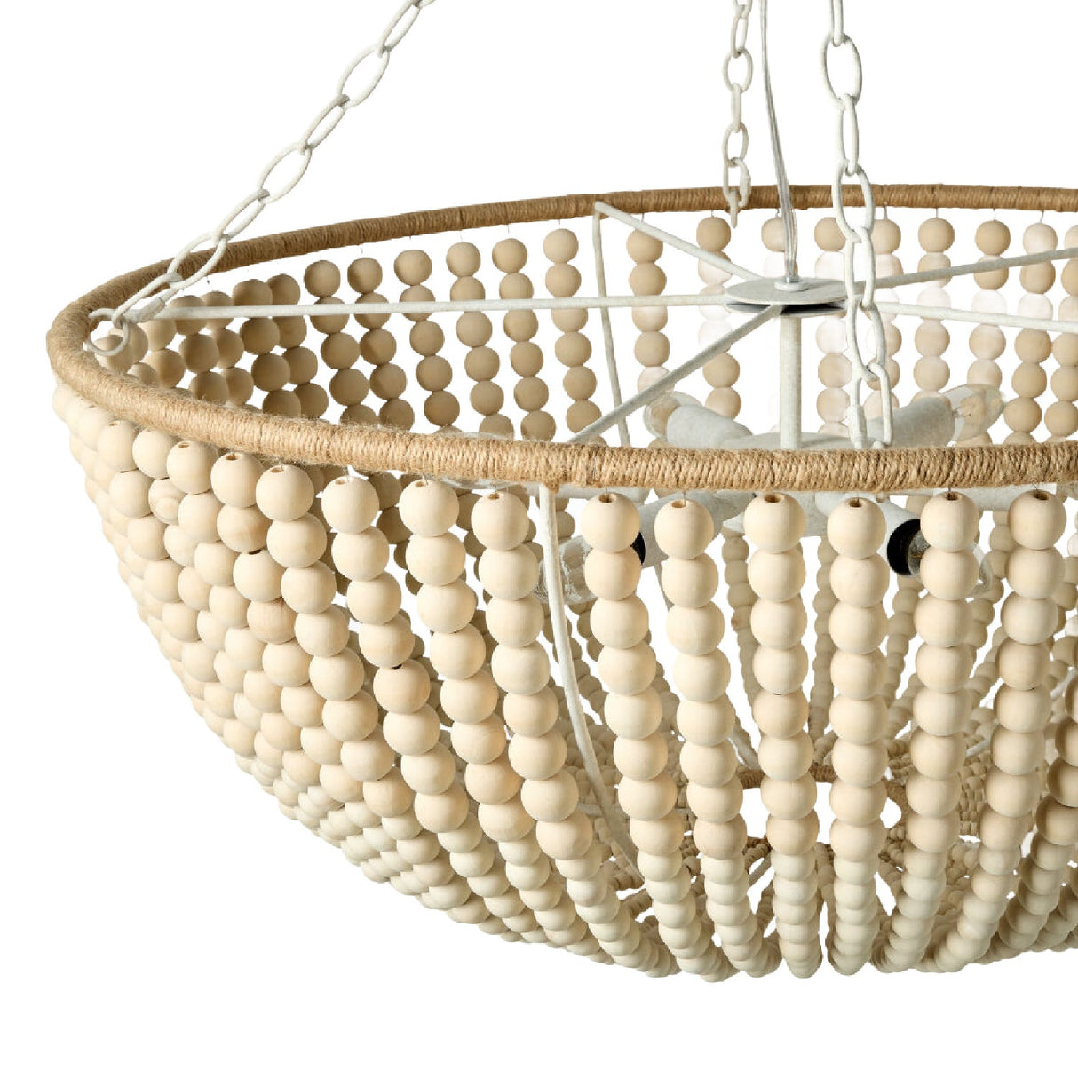 Modern European furniture - Cream Beaded Pendant Lamp - www.oroa.com