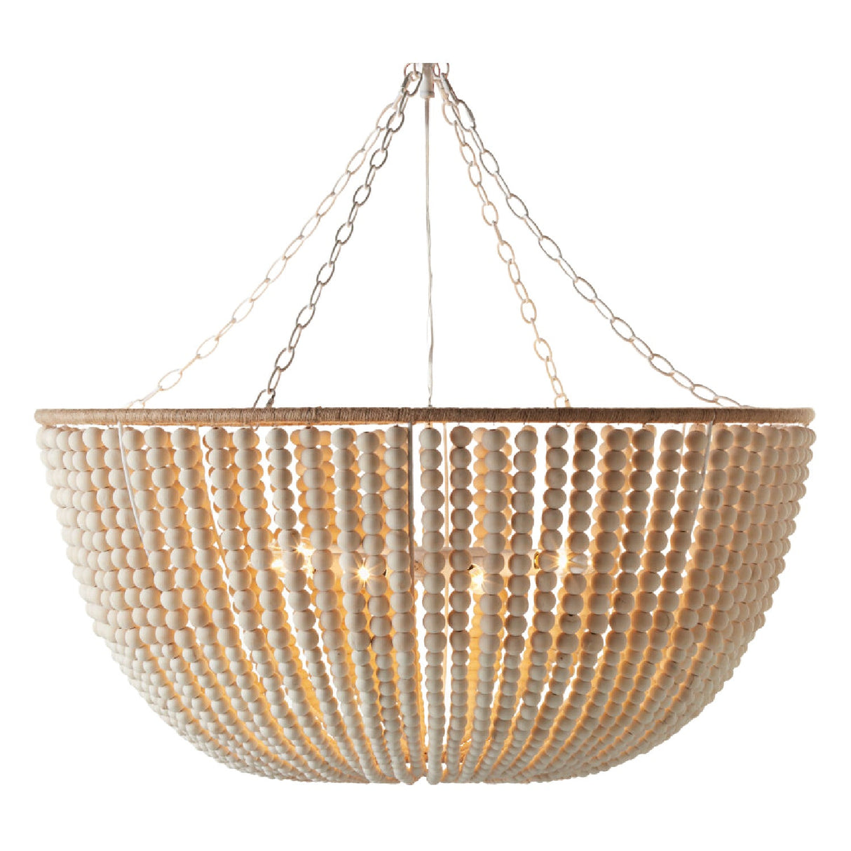 Modern European furniture - Cream Beaded Pendant Lamp - www.oroa.com