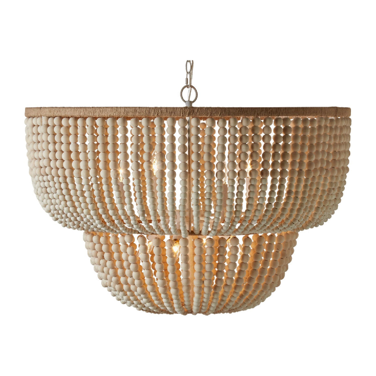 Modern European furniture - Cream Beaded Pendant Light - www.oroa.com