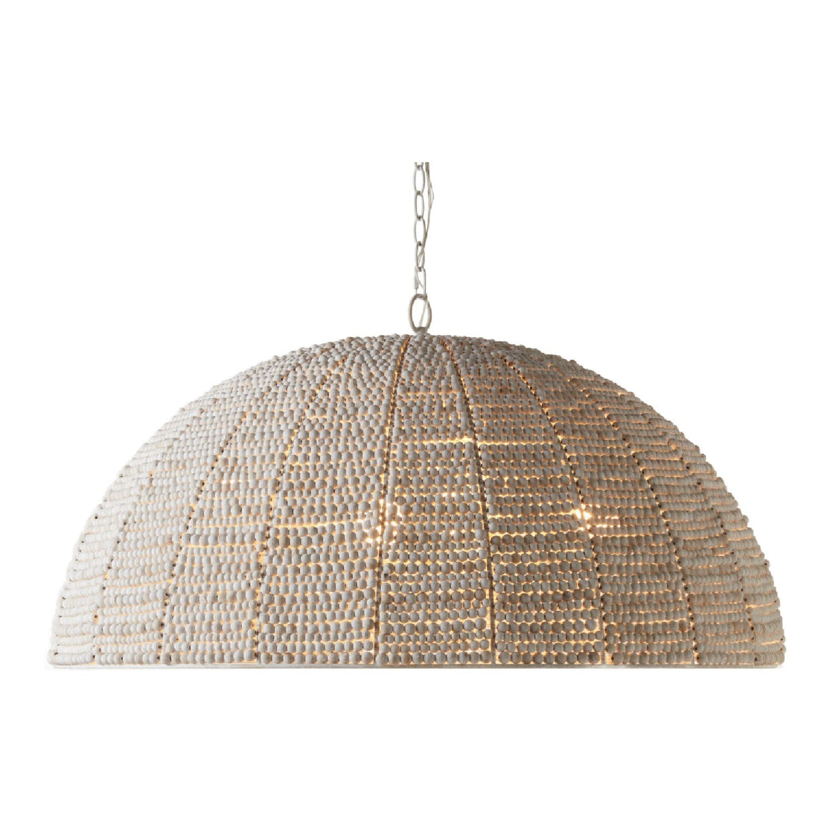 Modern European furniture - Cream Beaded Dome Pendant Light - www.oroa.com