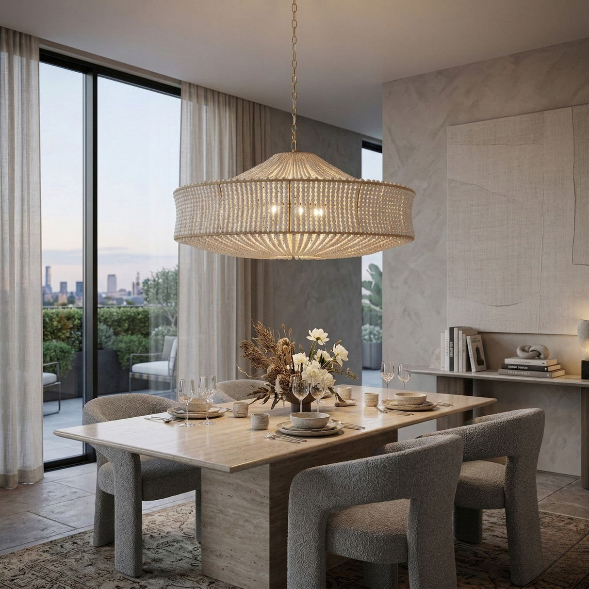 Beaded 6-Light Chandelier | Oroa.com