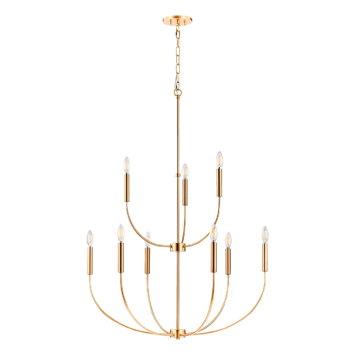 Modern European furniture - Gold 9-Light Chandelier - www.oroa.com
