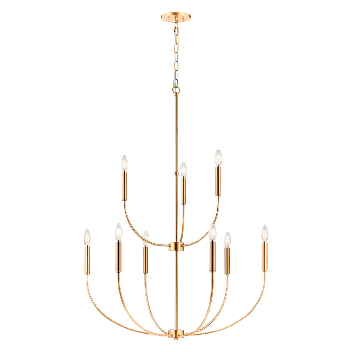 Modern European furniture - Gold 9-Light Chandelier - www.oroa.com