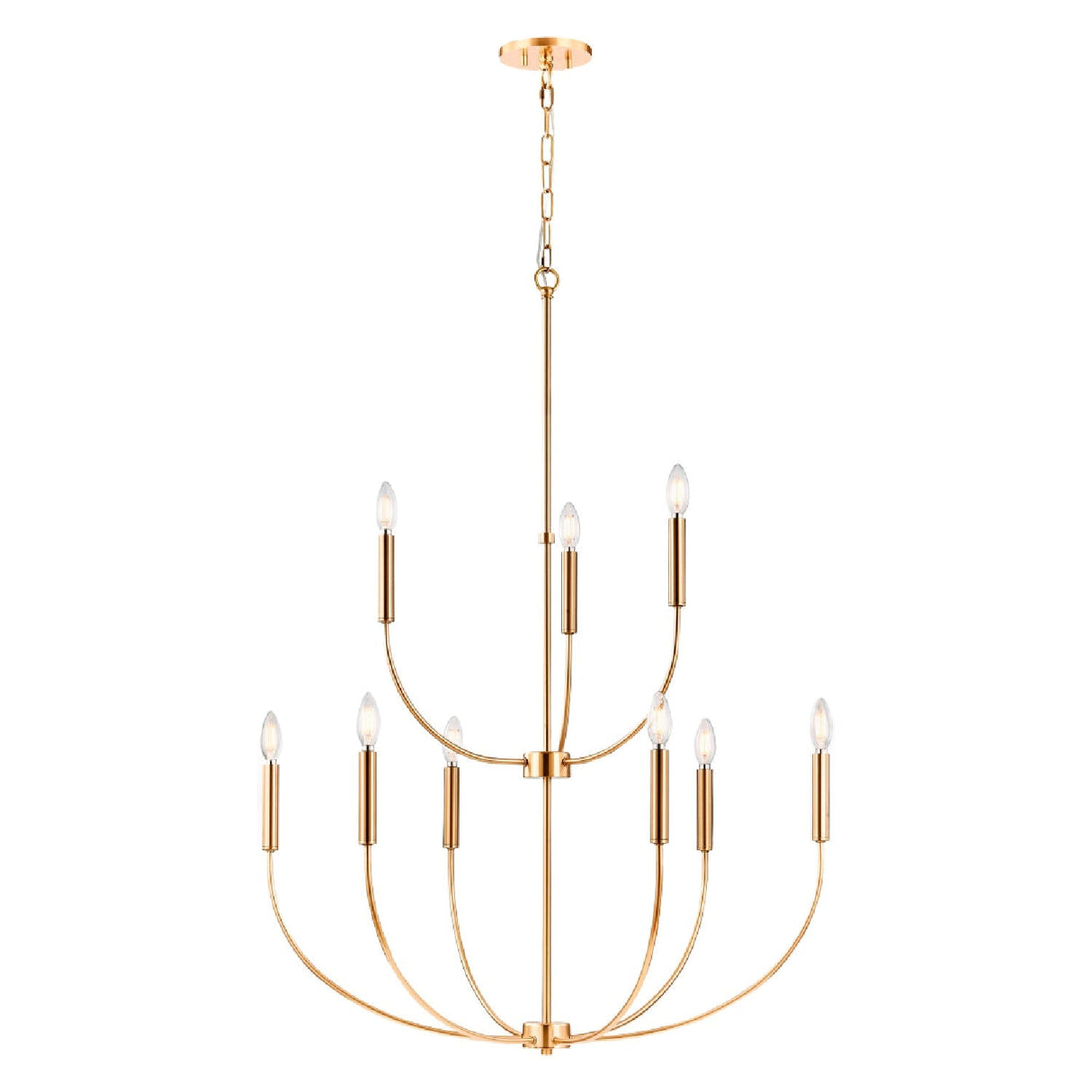 Modern European furniture - Gold 9-Light Chandelier - www.oroa.com