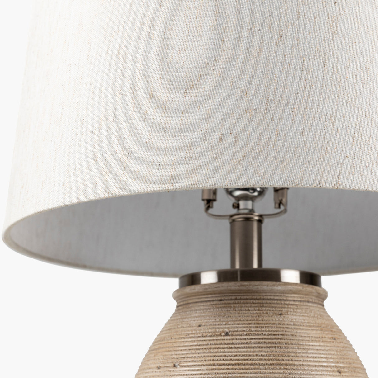 Modern European furniture - Cement Base Linen Table Lamp - www.oroa.com