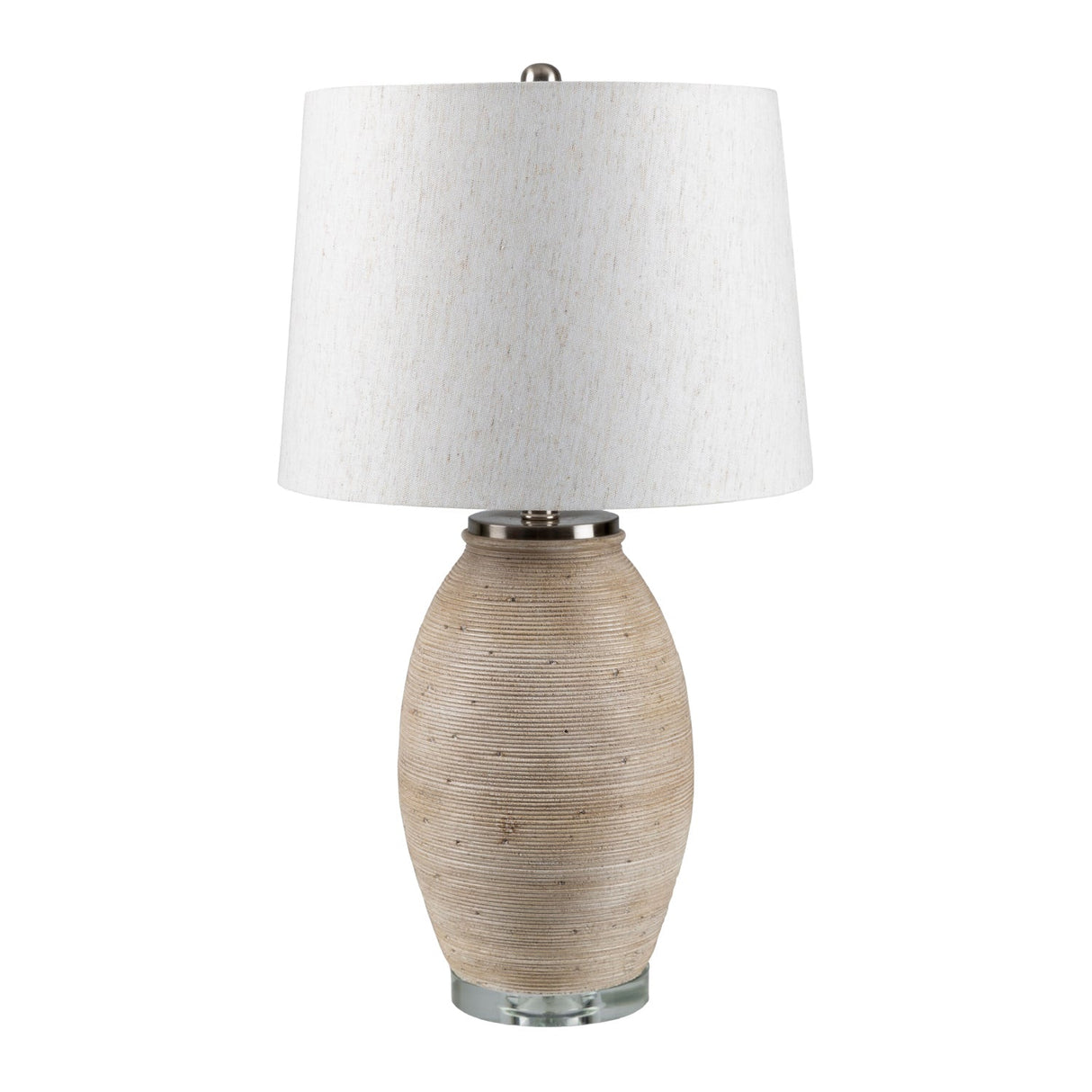 Modern European furniture - Cement Base Linen Table Lamp - www.oroa.com