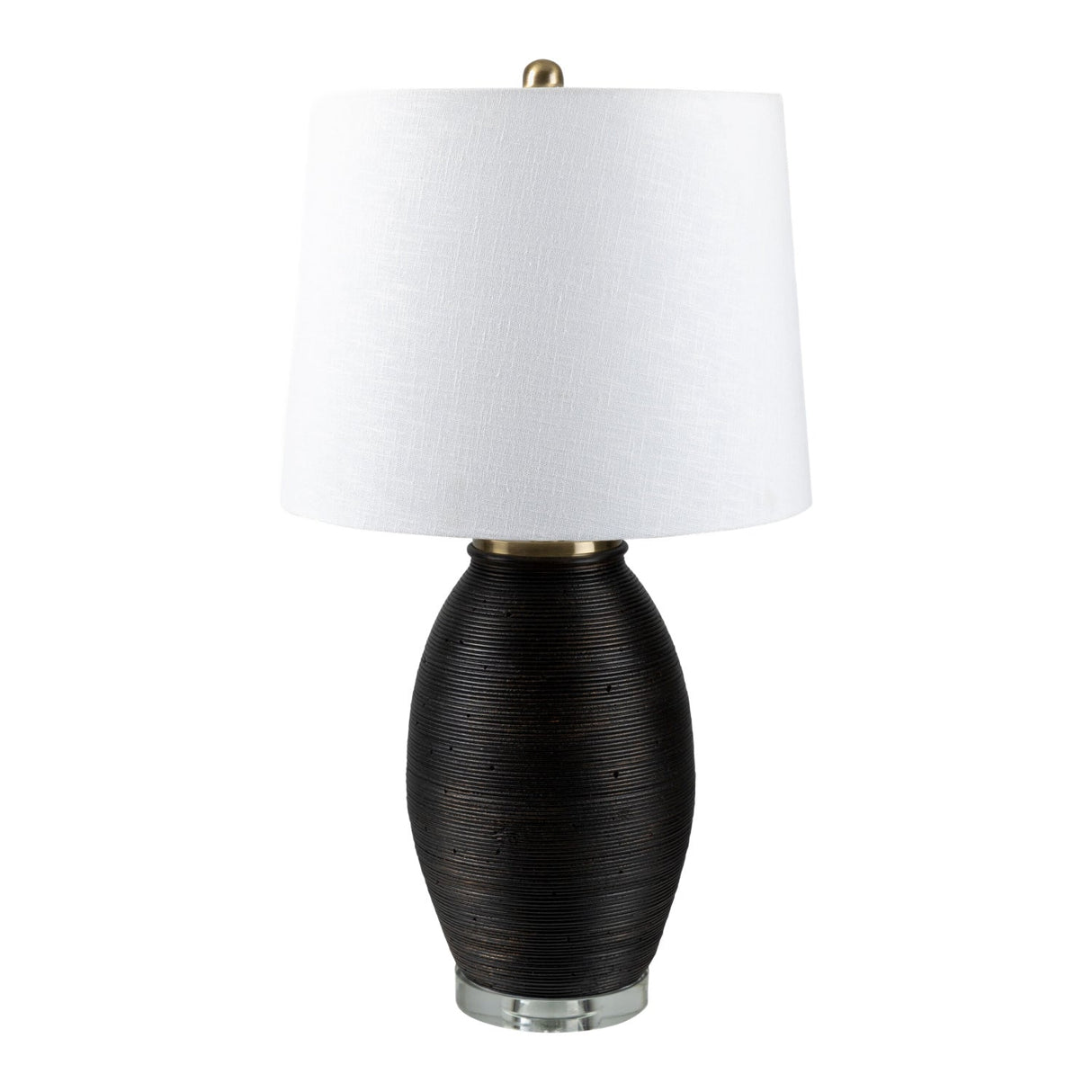 Modern European furniture - Cement Base Linen Table Lamp - www.oroa.com