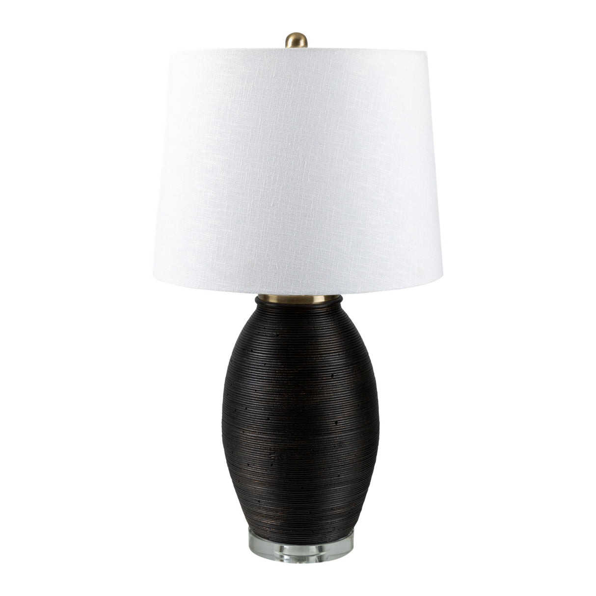 Modern European furniture - Cement Base Linen Table Lamp - www.oroa.com