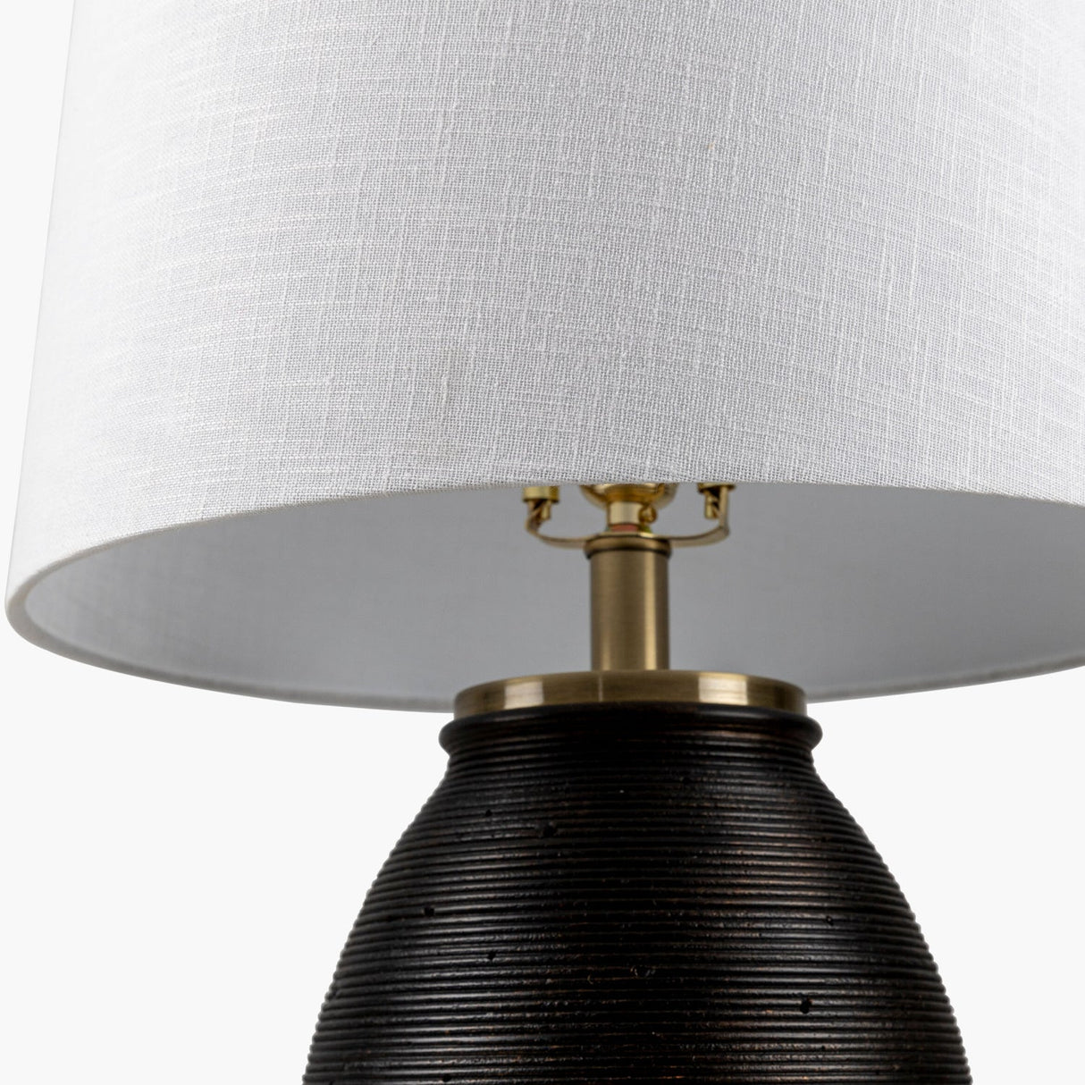Modern European furniture - Cement Base Linen Table Lamp - www.oroa.com
