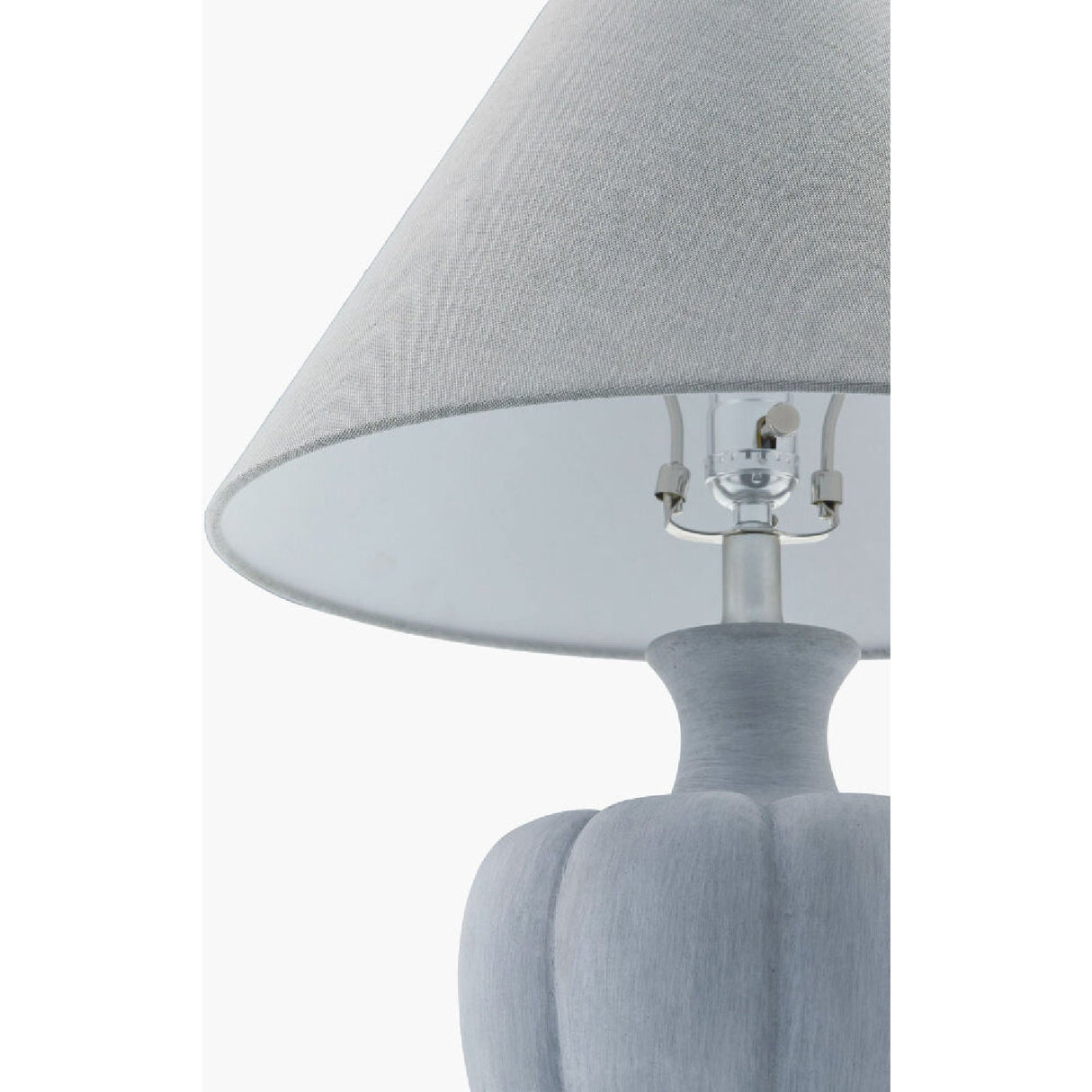 Modern European furniture - Gray Cement Linen Table Lamp - www.oroa.com