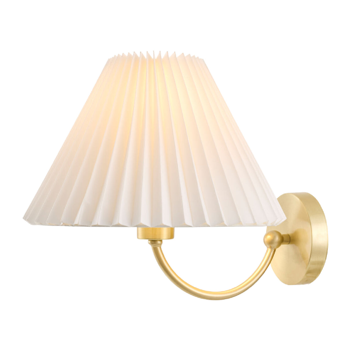 Pleated White Linen Wall Lamp | Oroa.com