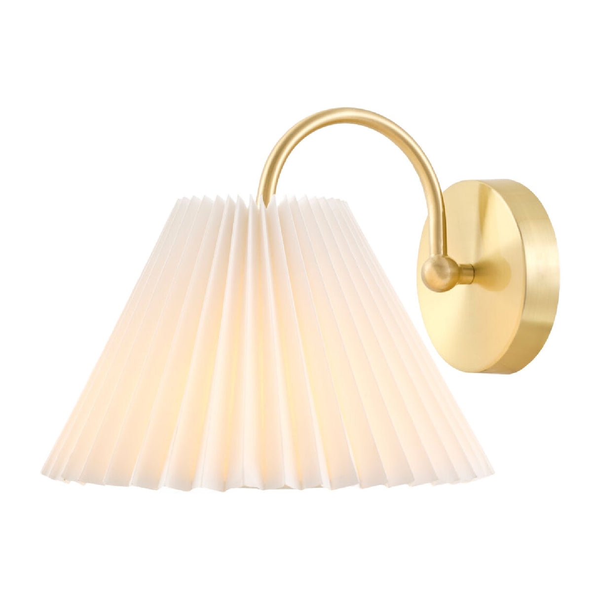 Modern European furniture - Pleated White Linen Wall Lamp - www.oroa.com