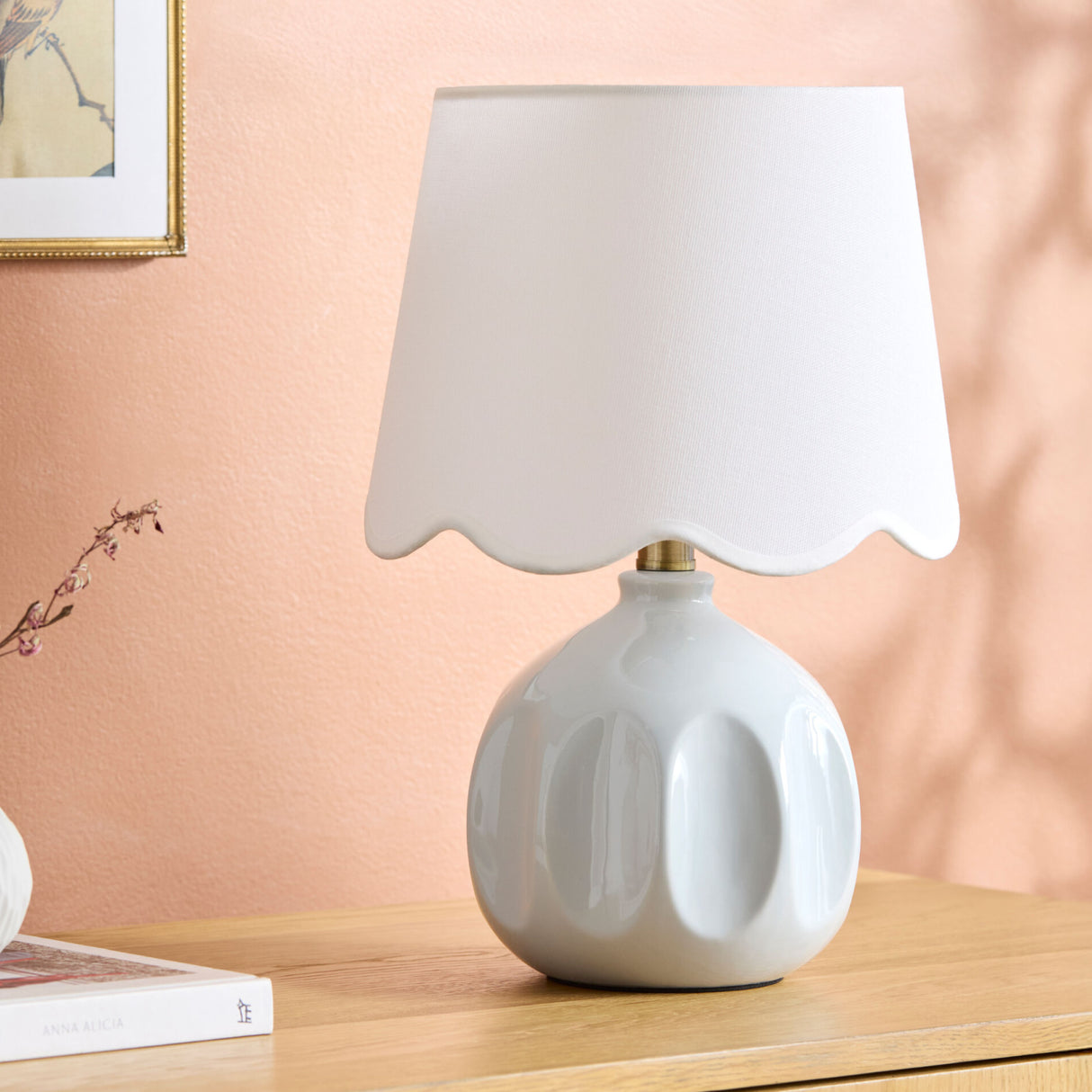 Wavy Linen Accent Table Lamp | Oroa.com
