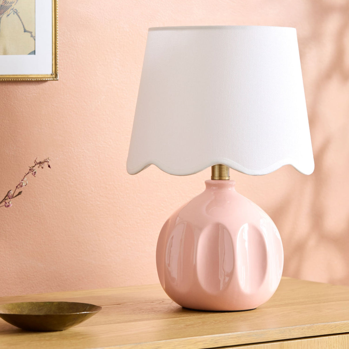 Modern European furniture - Wavy Linen Accent Table Lamp - www.oroa.com