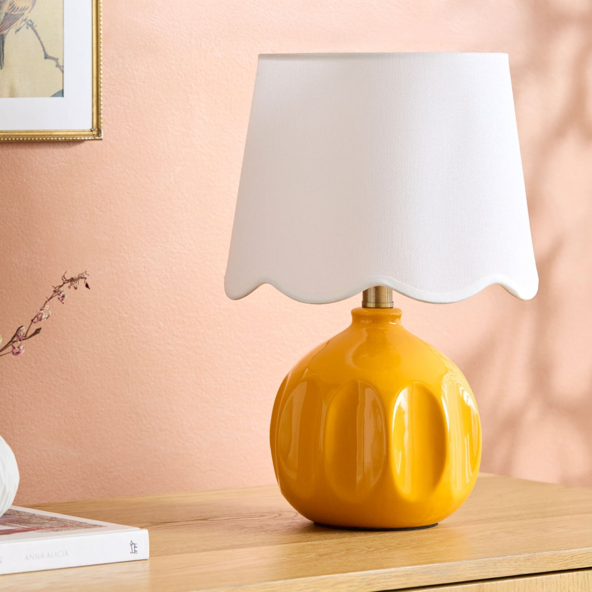 Modern European furniture - Wavy Linen Accent Table Lamp - www.oroa.com