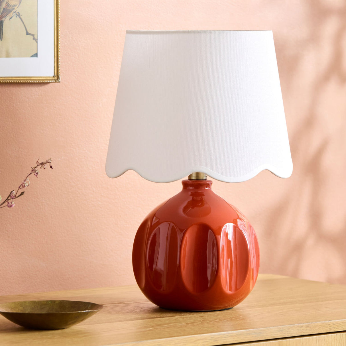 Modern European furniture - Wavy Linen Accent Table Lamp - www.oroa.com