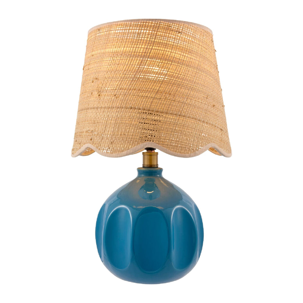 Modern European furniture - Wavy Rattan Accent Table Lamp - www.oroa.com