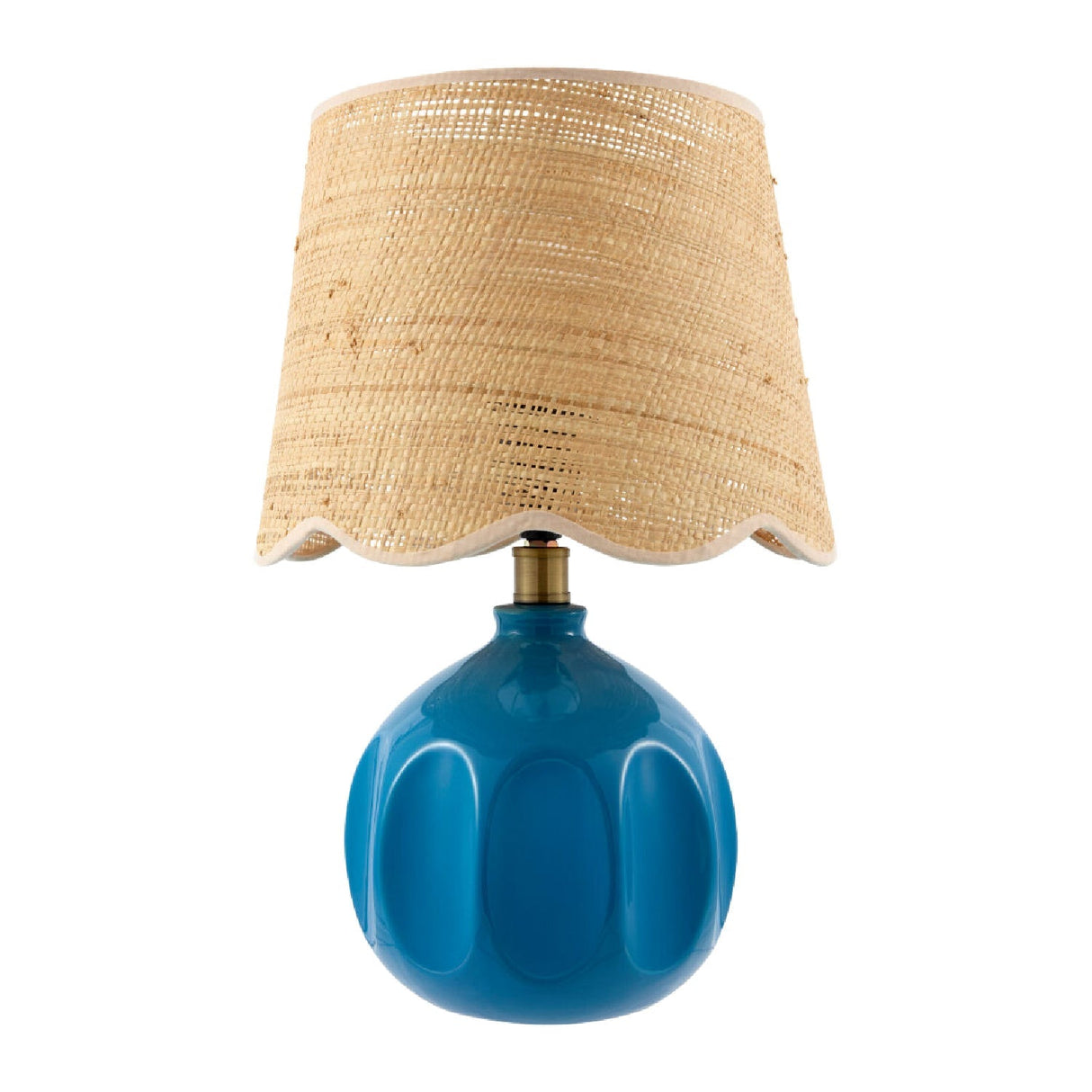 Modern European furniture - Wavy Rattan Accent Table Lamp - www.oroa.com