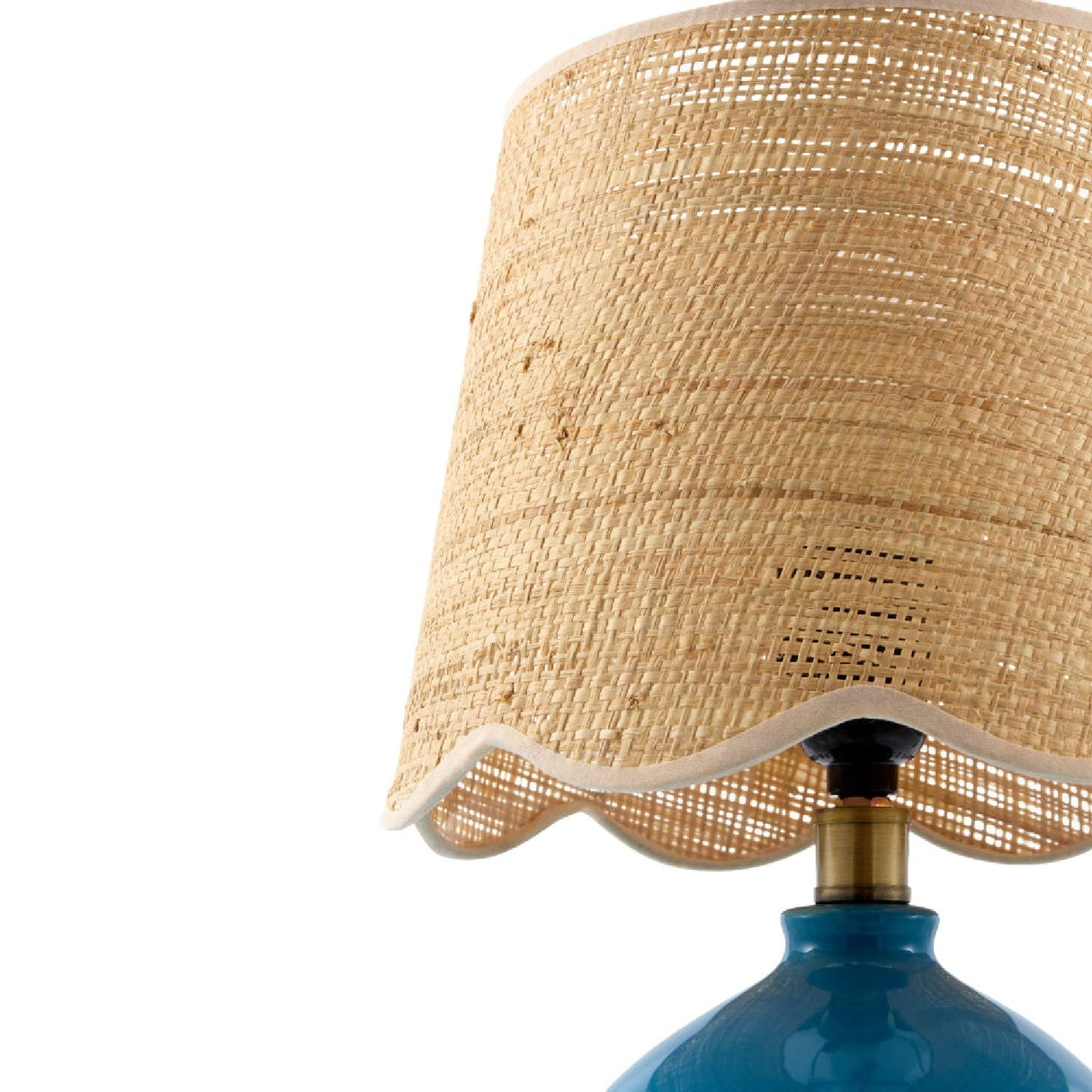 Modern European furniture - Wavy Rattan Accent Table Lamp - www.oroa.com