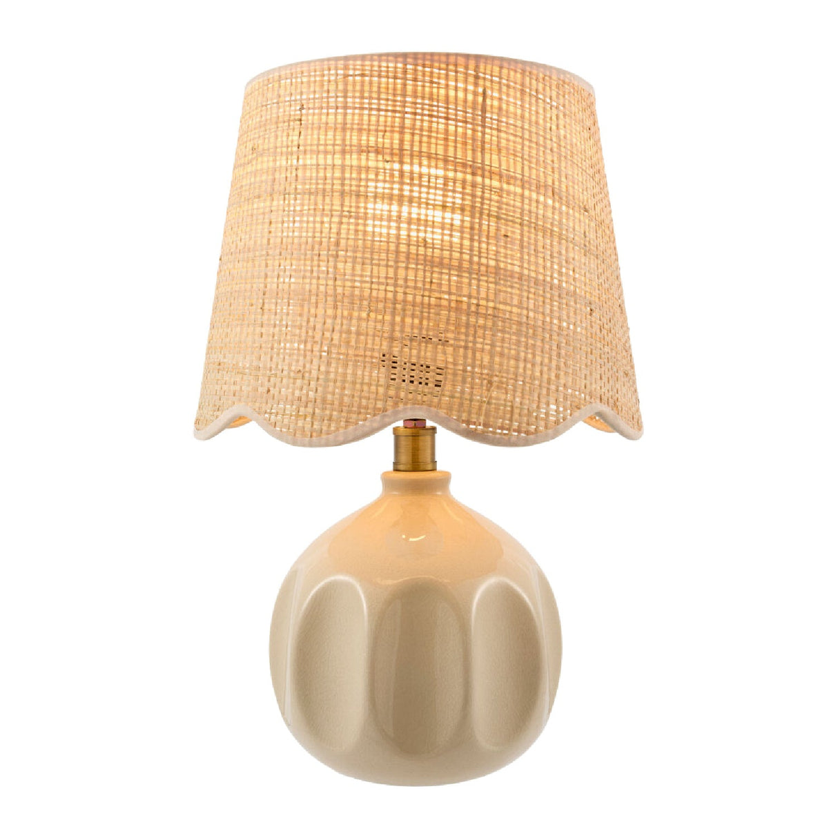 Modern European furniture - Wavy Rattan Accent Table Lamp - www.oroa.com