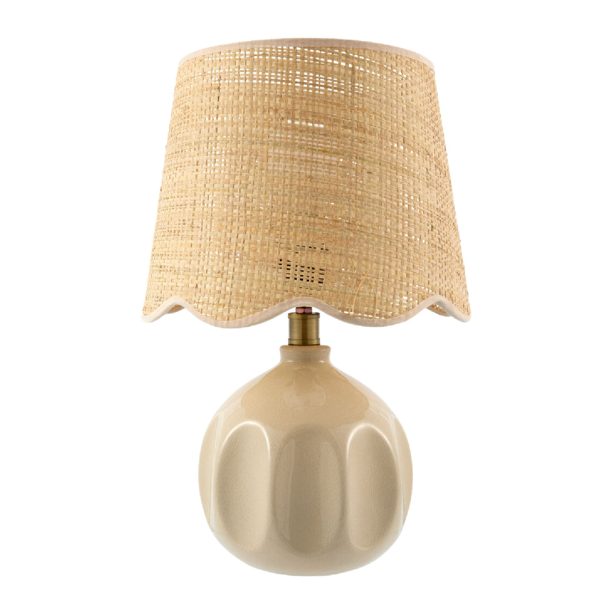 Modern European furniture - Wavy Rattan Accent Table Lamp - www.oroa.com