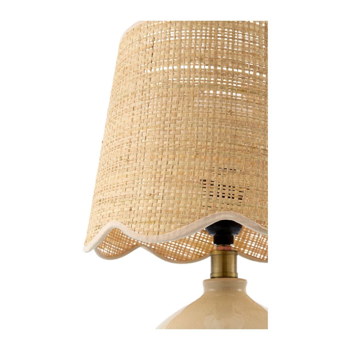 Modern European furniture - Wavy Rattan Accent Table Lamp - www.oroa.com