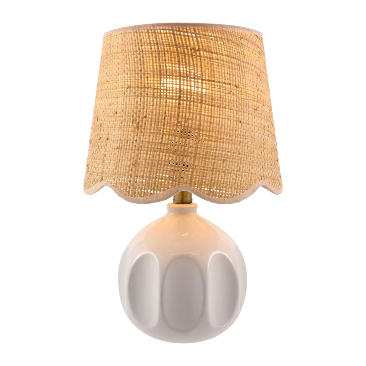 Modern European furniture - Wavy Rattan Accent Table Lamp - www.oroa.com