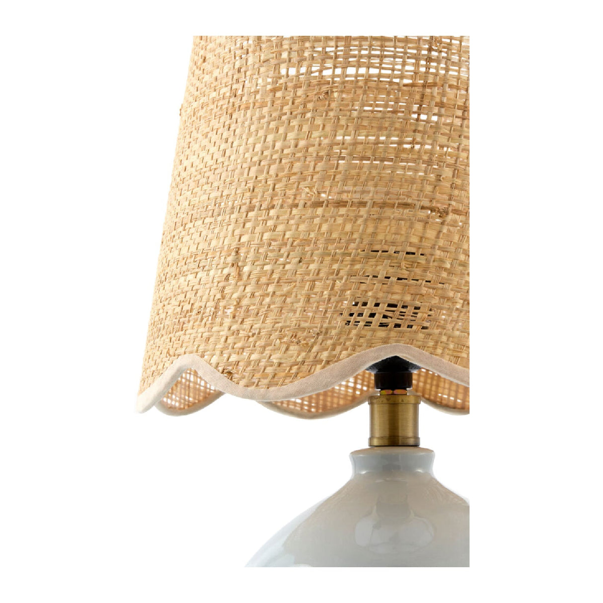 Modern European furniture - Wavy Rattan Accent Table Lamp - www.oroa.com