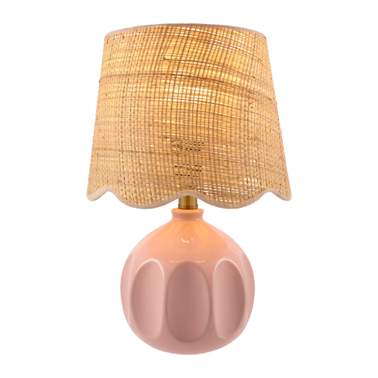 Modern European furniture - Wavy Rattan Accent Table Lamp - www.oroa.com