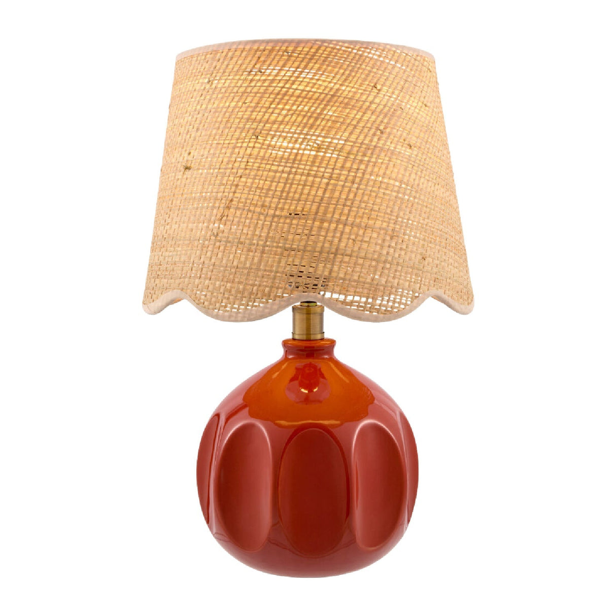 Modern European furniture - Wavy Rattan Accent Table Lamp - www.oroa.com