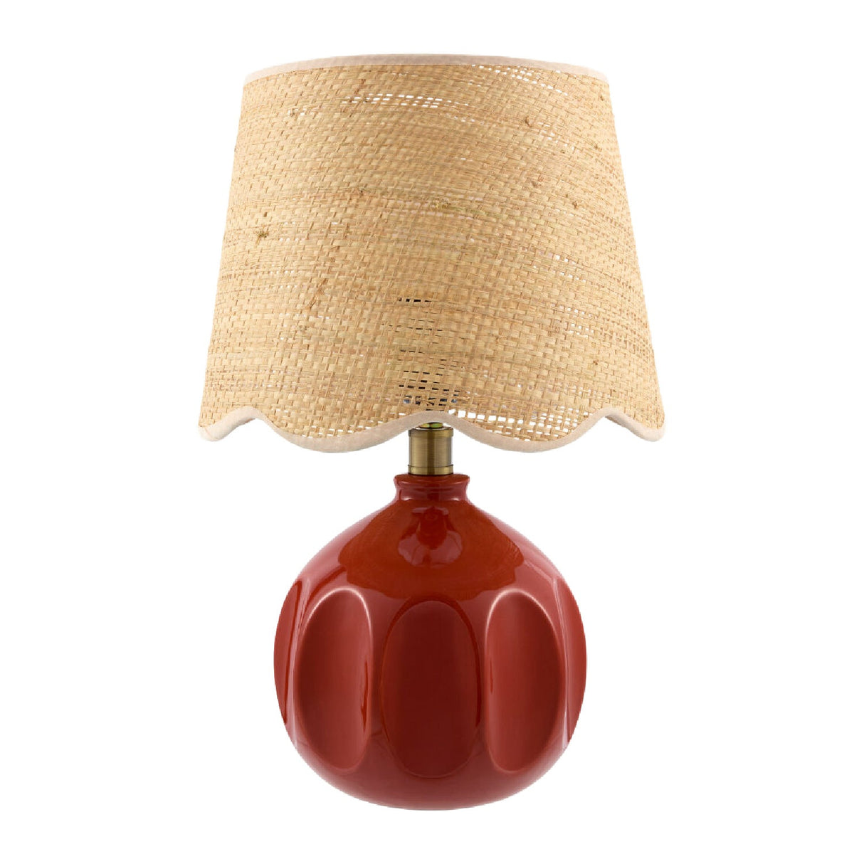 Modern European furniture - Wavy Rattan Accent Table Lamp - www.oroa.com