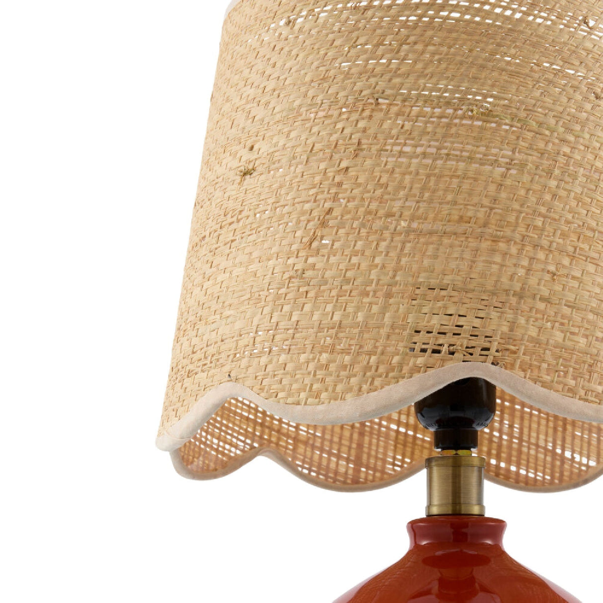 Modern European furniture - Wavy Rattan Accent Table Lamp - www.oroa.com