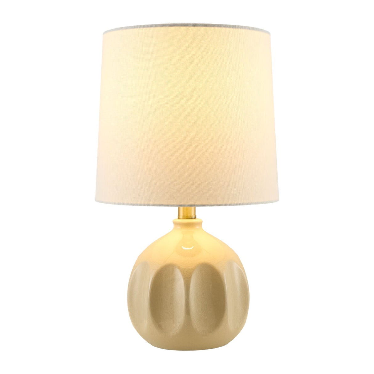Modern European furniture - Linen Carved Ceramic Table Lamp - www.oroa.com