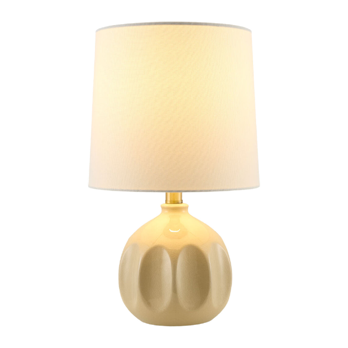 Linen Carved Ceramic Table Lamp | Oroa.com