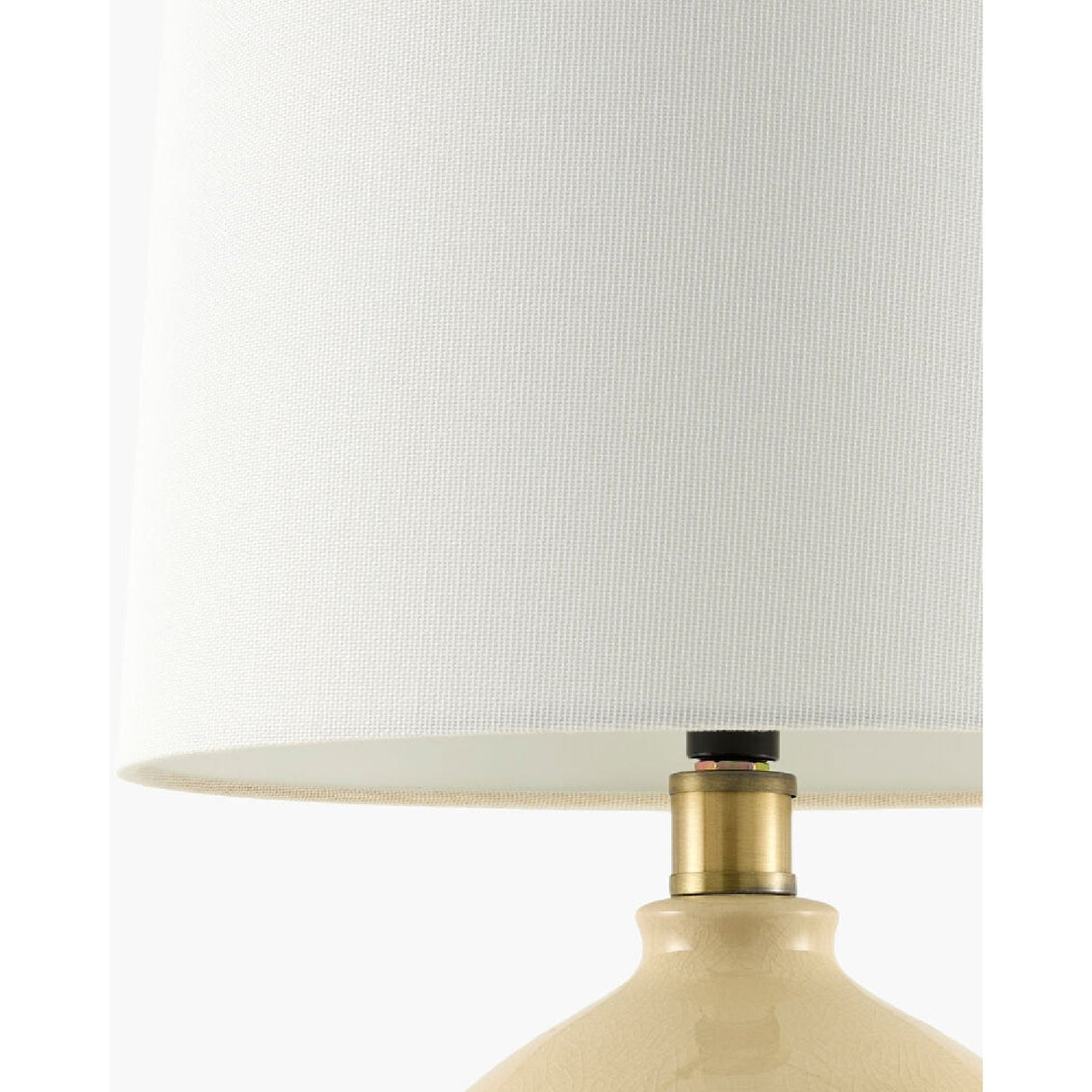 Modern European furniture - Linen Carved Ceramic Table Lamp - www.oroa.com