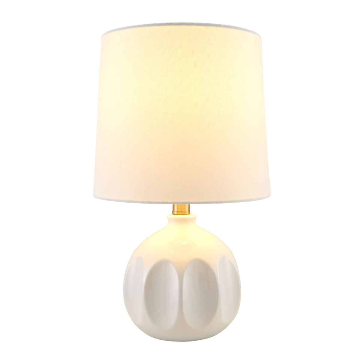 Modern European furniture - Linen Carved Ceramic Table Lamp - www.oroa.com
