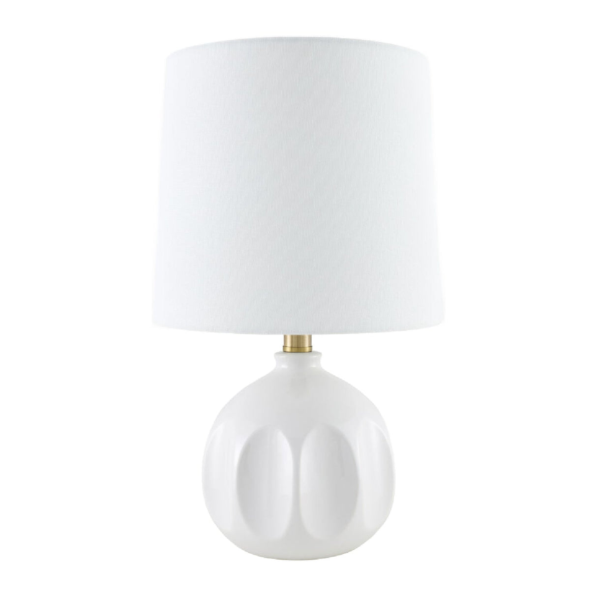 Modern European furniture - Linen Carved Ceramic Table Lamp - www.oroa.com