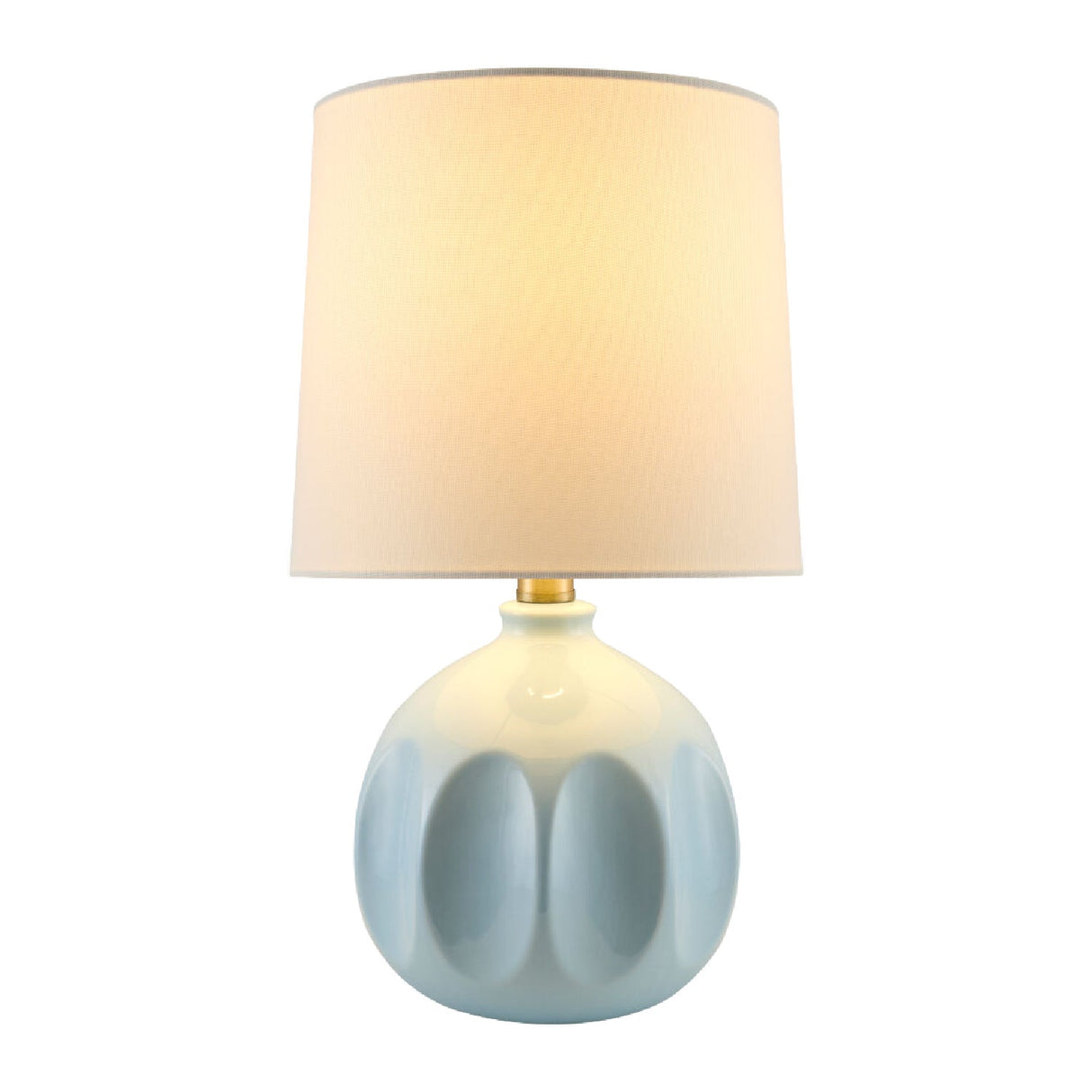 Modern European furniture - Linen Carved Ceramic Table Lamp - www.oroa.com