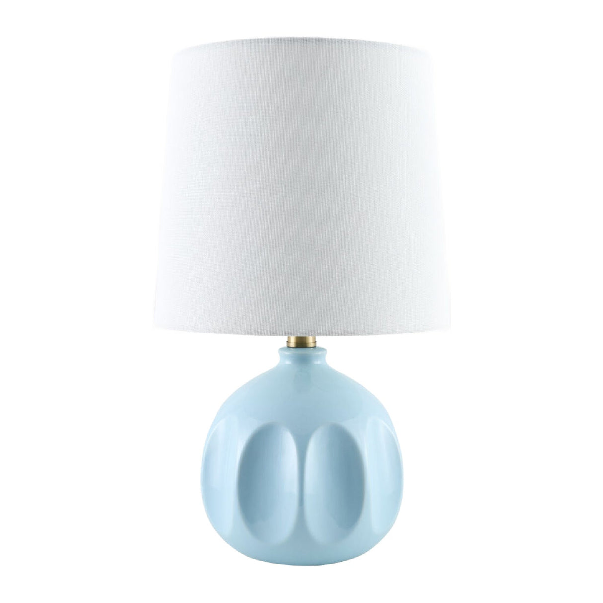 Modern European furniture - Linen Carved Ceramic Table Lamp - www.oroa.com